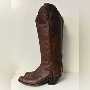 Vintage PANHANDLE SLIM Knee High Boots Soft Chocolate Brown Leather Sz6B Womens